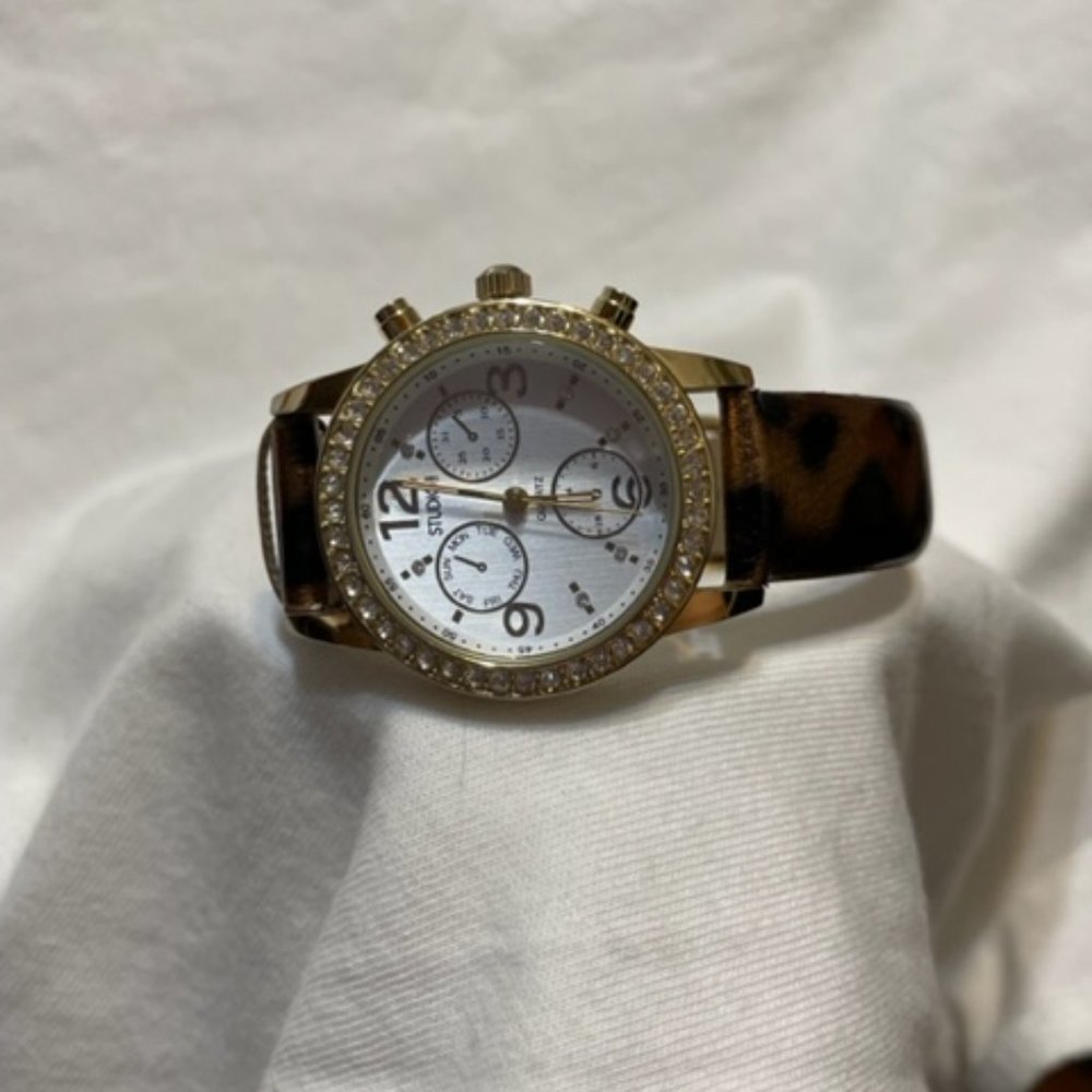 Studio Animal Halo Watch with Crystal Face - Picture 2 of 3